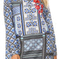 Sakkas Manu Womens Long Sleeve Mandarin Collar Blouse Top Light with Rhinestone
