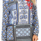 Sakkas Manu Womens Long Sleeve Mandarin Collar Blouse Top Light with Rhinestone