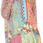 Sakkas Manu Womens Long Sleeve Mandarin Collar Blouse Top Light with Rhinestone