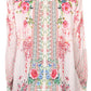 Sakkas Cila Womens Button Down Long Sleeve Silky Shirt Top Colorful and Light