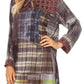 Sakkas Ida Womens Peasant Boho Tunic Blouse Top with Long Sleeves & Embellishing