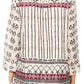 Sakkas Ida Womens Peasant Boho Tunic Blouse Top with Long Sleeves & Embellishing