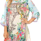 Sakkas Ilari Womens Short Sleeve Everyday Blouse Top with Embellishing Relax Fit