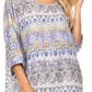 Sakkas Ilari Womens Short Sleeve Everyday Blouse Top with Embellishing Relax Fit