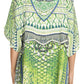 Sakkas Lada Womens Loose Oversized Short Sleeve Top Blouse with Embellishment