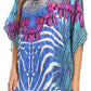 Sakkas Lada Womens Loose Oversized Short Sleeve Top Blouse with Embellishment