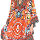 Sakkas Delu Women's Loose V Neck Blouses Top Tunic with Ruffles And Rhinestone