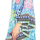 Sakkas Delu Women's Loose V Neck Blouses Top Tunic with Ruffles And Rhinestone