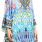 Sakkas Delu Women's Loose V Neck Blouses Top Tunic with Ruffles And Rhinestone