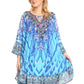 Sakkas Delu Women's Loose V Neck Blouses Top Tunic with Ruffles And Rhinestone