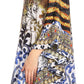 Sakkas Delu Women's Loose V Neck Blouses Top Tunic with Ruffles And Rhinestone