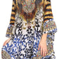 Sakkas Delu Women's Loose V Neck Blouses Top Tunic with Ruffles And Rhinestone