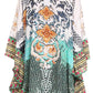 Sakkas Delu Women's Loose V Neck Blouses Top Tunic with Ruffles And Rhinestone