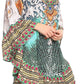 Sakkas Delu Women's Loose V Neck Blouses Top Tunic with Ruffles And Rhinestone