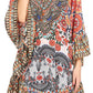 Sakkas Delu Women's Loose V Neck Blouses Top Tunic with Ruffles And Rhinestone