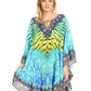 Sakkas Delu Women's Loose V Neck Blouses Top Tunic with Ruffles And Rhinestone