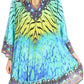 Sakkas Delu Women's Loose V Neck Blouses Top Tunic with Ruffles And Rhinestone