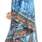 Sakkas Delu Women's Loose V Neck Blouses Top Tunic with Ruffles And Rhinestone