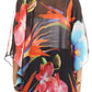 Sakkas Sloane Women's Printed V Neck Loose Fit Casual Circle Top Blouse with Ties