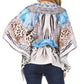 Sakkas Danis Women's Oversized Casual Pullover V-neck Short Sleeve Boho Top Blouse