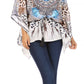 Sakkas Danis Women's Oversized Casual Pullover V-neck Short Sleeve Boho Top Blouse