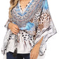 Sakkas Danis Women's Oversized Casual Pullover V-neck Short Sleeve Boho Top Blouse