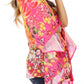 Sakkas Danis Women's Oversized Casual Pullover V-neck Short Sleeve Boho Top Blouse
