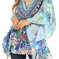 Sakkas Danis Women's Oversized Casual Pullover V-neck Short Sleeve Boho Top Blouse