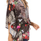 Sakkas Danis Women's Oversized Casual Pullover V-neck Short Sleeve Boho Top Blouse