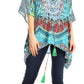 Sakkas Danis Women's Oversized Casual Pullover V-neck Short Sleeve Boho Top Blouse