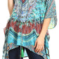 Sakkas Danis Women's Oversized Casual Pullover V-neck Short Sleeve Boho Top Blouse