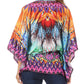 Sakkas Danis Women's Oversized Casual Pullover V-neck Short Sleeve Boho Top Blouse
