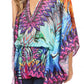 Sakkas Danis Women's Oversized Casual Pullover V-neck Short Sleeve Boho Top Blouse