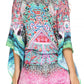 Sakkas Danis Women's Oversized Casual Pullover V-neck Short Sleeve Boho Top Blouse