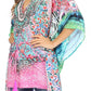Sakkas Danis Women's Oversized Casual Pullover V-neck Short Sleeve Boho Top Blouse