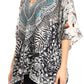 Sakkas Danis Women's Oversized Casual Pullover V-neck Short Sleeve Boho Top Blouse
