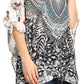 Sakkas Danis Women's Oversized Casual Pullover V-neck Short Sleeve Boho Top Blouse