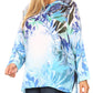 Sakkas Linea Women's Casual Floral Print Long Sleeve Swing Boho Pullover Tunic Top