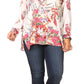 Sakkas Ditta Women's Casual Loose Long Sleeve Print Button Down Shirt Tunic Blouse