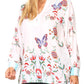 Sakkas Fara Women's Casual Floral Print Lightweight Long Sleeve Blouse Tunic Top