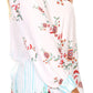 Sakkas Fara Women's Casual Floral Print Lightweight Long Sleeve Blouse Tunic Top