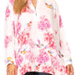 Sakkas Fara Women's Casual Floral Print Lightweight Long Sleeve Blouse Tunic Top