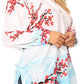 Sakkas Fara Women's Casual Floral Print Lightweight Long Sleeve Blouse Tunic Top