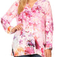 Sakkas Issa Women's Long Sleeve Floral Print Casual Button Down Shirt Blouse Top