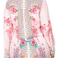 Sakkas Issa Women's Long Sleeve Floral Print Casual Button Down Shirt Blouse Top