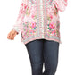 Sakkas Issa Women's Long Sleeve Floral Print Casual Button Down Shirt Blouse Top