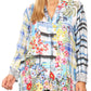 Sakkas Issa Women's Long Sleeve Floral Print Casual Button Down Shirt Blouse Top