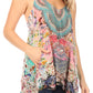 Sakkas Bette Women's Casual Boho Loose Printed Spaghetti Strap Top Tank Camisole