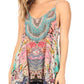 Sakkas Bette Women's Casual Boho Loose Printed Spaghetti Strap Top Tank Camisole