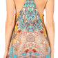 Sakkas Bette Women's Casual Boho Loose Printed Spaghetti Strap Top Tank Camisole